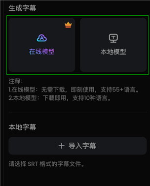 自动生成字幕