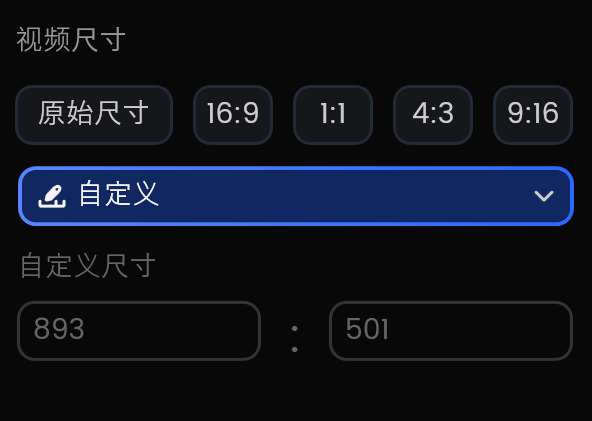 设置视频尺寸