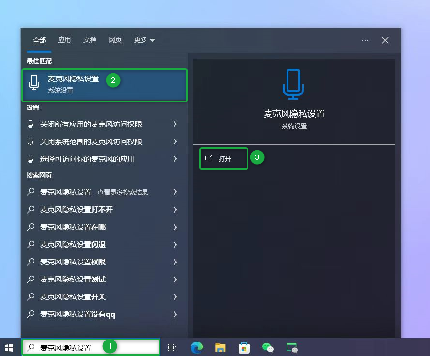 输入麦克风隐私设置